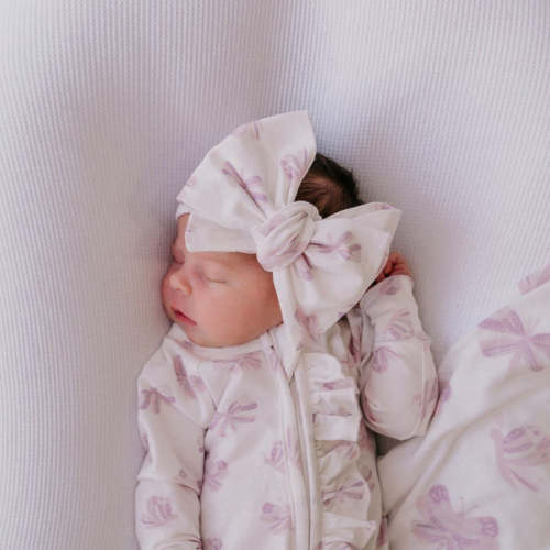 Oversized Topknot | Lilac Butterflies – Little and Fern