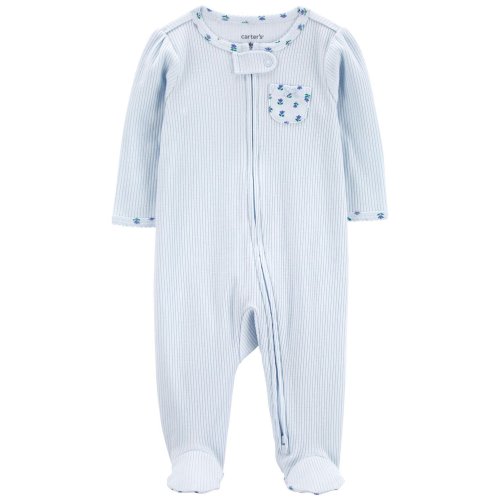 Baby Floral 2-Way Zip Thermal Sleep & Play Pajamas - Carter's | Carter's