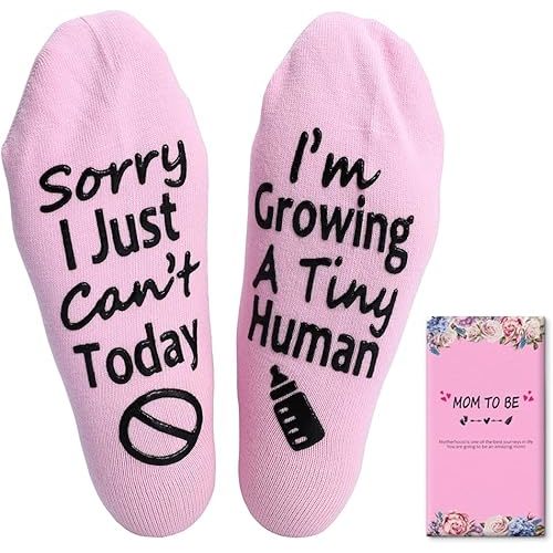 TITTOK Pregnancy Gift New Mom Gifts Growing a Tiny Human Mom Socks Mom to Be Gift Pregnant Mom Gift Mother's Day