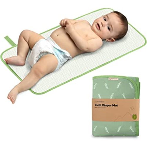 Portable Diaper Changing Pad - Waterproof Foldable Baby Changing Mat - Travel Diaper Change Mat - Lightweight Changing Pads for Baby - Baby Changer - Machine Washable (Acacia)
