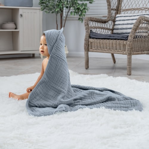 Comfy Cubs Baby Hooded Towels - Pacific Blue — buybuy BABY