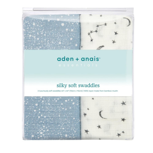 Cosmic Galaxy Silky Soft Muslin Swaddle 2pk | aden + anais