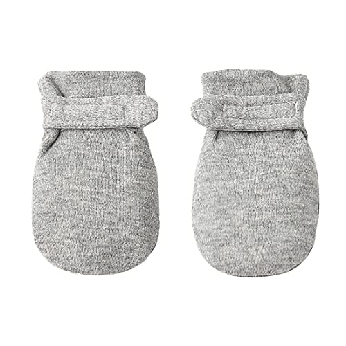 Newborn Baby No Scratch Mittens Stay On, 100% Cotton Breathable, Adjustable Infant Gloves for Baby Boys Girls Mittens