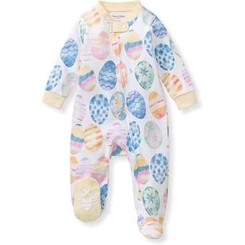 Burt's Bees Baby Girls' Organic Cotton Sleep and Play Footed Pajamas