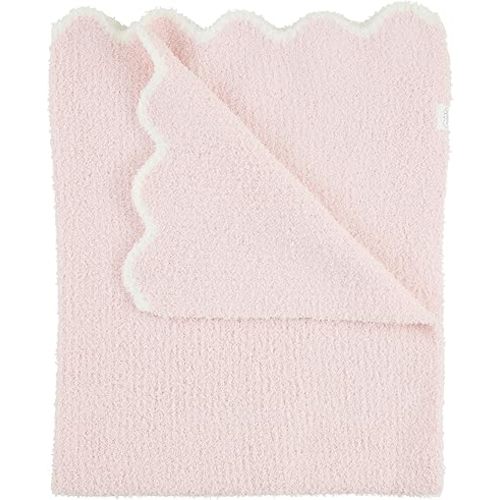 Mud Pie Children's Pink Scallop Chenille Blanket
