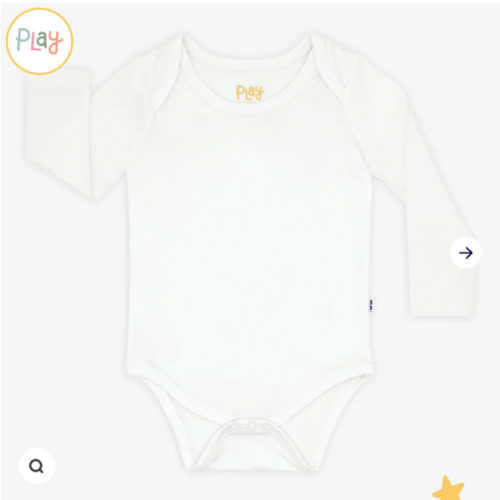 Soft White Long Sleeve Bodysuit - Little Sleepies
