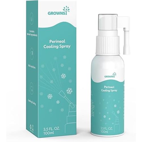GROWNSY Perineal Cooling Spray Postpartum Essentials, Pain Relief Spray Contains Herbal Extracts for Postpartum Care and Recovery, Soothes Swelling and Hemorrhoid, After Birth Essentials
