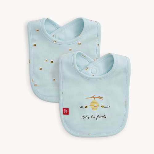 honey hill organic cotton stay dry infant reversible bib – Magnetic Me