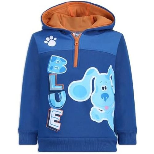 Nickelodeon Blue's Clues Boys Half Zip Up Pullover Hoodie for Infants and Toddlers