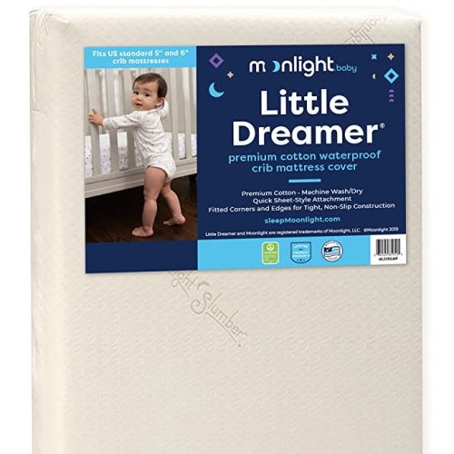 Moonlight Slumber Little Dreamer Crib Mattress Cover, Ecru, Hypoallergenic - Mattress Not Included