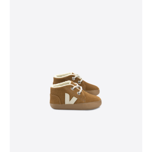 BABY FURED SUEDE CAMEL - 0-6 months