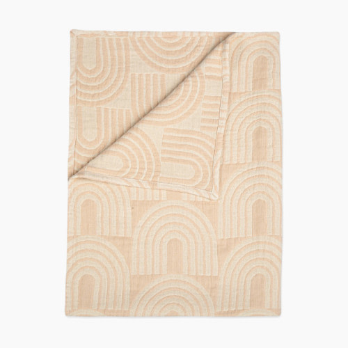 Cotton Muslin Jacquard Blanket - Rose Rainbow