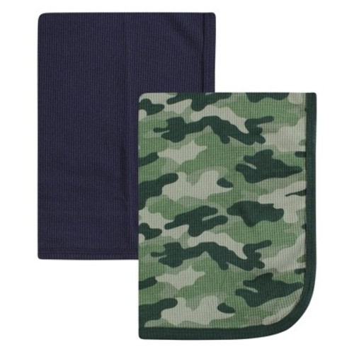 Hudson Baby Thermal Receiving Blanket 2pk, Basic Camo, One Size