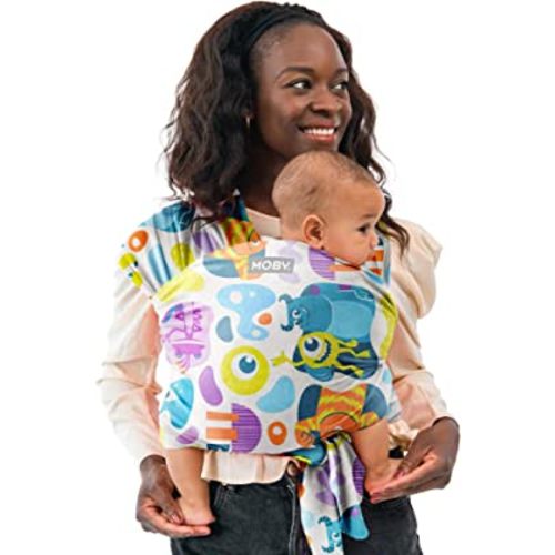 Moby Wrap Baby Carrier | Featherknit | Baby Wrap Carrier for Newborns & Infants | Baby Gift | Keeps Baby Safe & Secure | Disney & Pixar's Monster Mash-Up