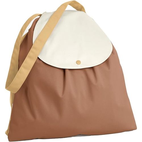 Esembly Day Bag – Reusable Wet and Dry Bag Made From Recycled Fabric With Dual Waterproof Compartments for Cloth Diapers, Swimsuits, Toiletries, and Snacks - Clay