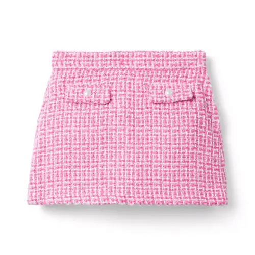 Girl Raspberry Pink Tweed Skirt by Janie and Jack | 18-24 months
