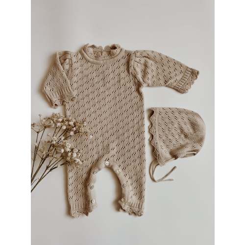 Aleah Knit Set with Bonnet – Three Peas