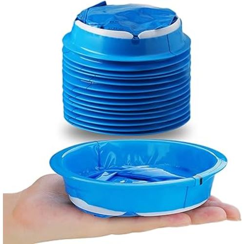 Valchoose 14 Pack Disposable Vomit Bags (Thick), Barf Bags 1000ML Blue, Morning Sickness Bags Hospital Grade Leaking Resistant