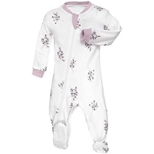 zippyjamz – Zipper Organic Sleeper Footed Onesies Sleeper Baby Pajamas with Inseam Zipper