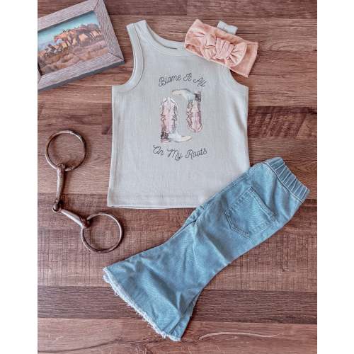 Blame It All On My Roots Tank (Baby & Toddler) - Mint