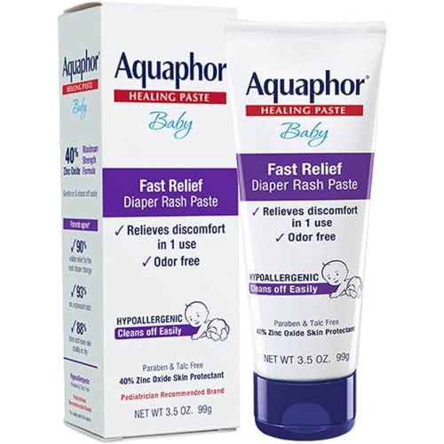 Aquaphor Baby Diaper Rash Paste - For Serious Diaper Rash and Flare-ups - 3.5 Oz. Tube