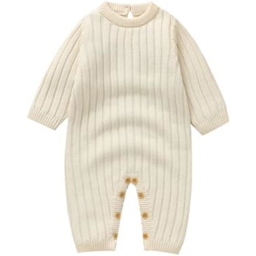 Cotton Baby Sweater Romper Knit Jumpsuit