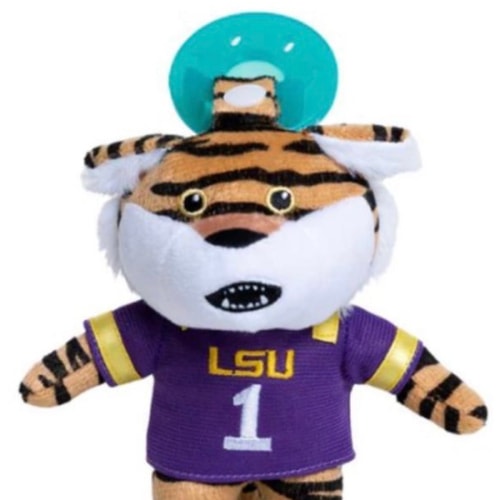 LSU Gamezies Plush Mascot Pacifier Holder