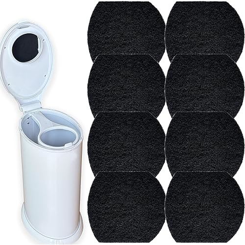 8 Pack Odor Removing Refills for Ubbi Diaper Pail, Diaper Pail Odor Absorber Carbon Filter Refills to Keep Home Fresh