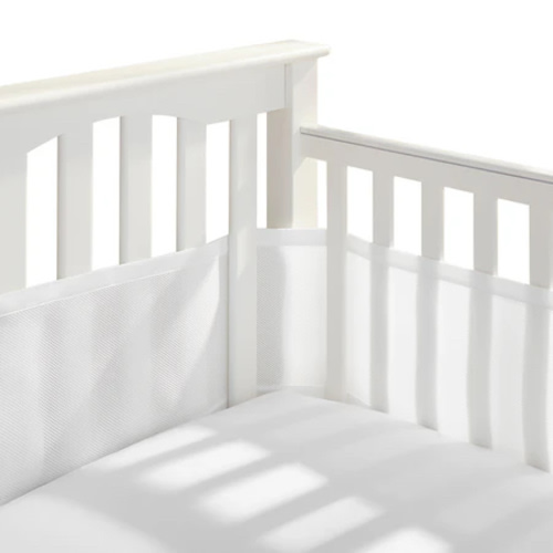 HALO Breathable Mesh Crib Liner for Full Sized Crib in White