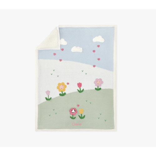 Flower Garden Heirloom Baby Blanket