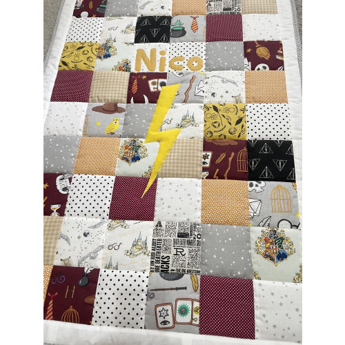 Handmade patchwork baby quilt Handmade by Mum&me Harry Potter