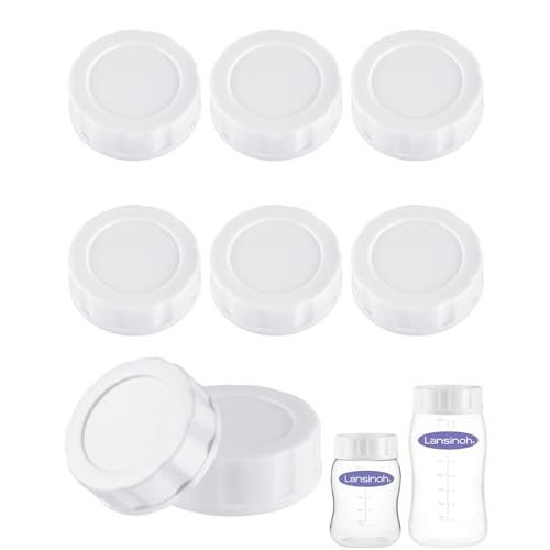 Baby Bottle Caps Compatible with Lansinoh Bottles, Travel and Storage Bottle Lids Replacement, 8 Count