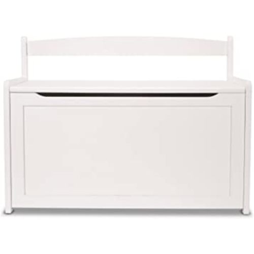 Melissa & Doug Wooden Toy Chest - White Furniture for Playroom - Kids Toy Box, Wooden Toy Box Storage Organizer, Children's Furniture Toy Chest
