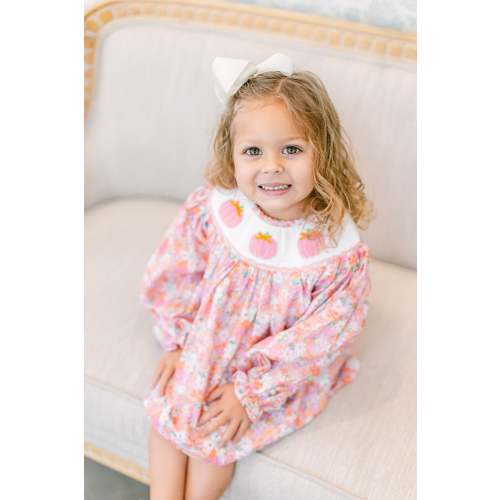 Pink Pumpkin Smocked Diaper Cover Set I Poppy Kids Co