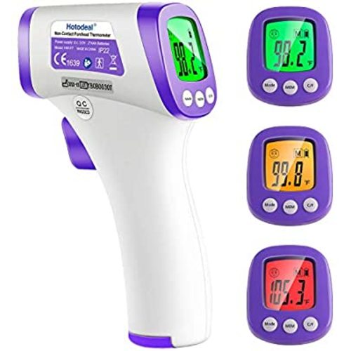 Infrared Forehead Thermometer, Non-Contact Forehead Thermometer for Adults, Kids, Baby, Accurate Instant Readings No Touch Infrared Thermometer with 3 in 1 Digital LCD Display for Face, Ear, Body