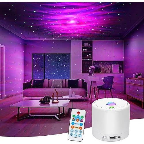 Galaxy Projector, Star Projector with Timer and Remote Control, Adjustable Color, Brightness, and Movement Speed, for Adults, Bedrooms, and Living Rooms Night Light Projector.