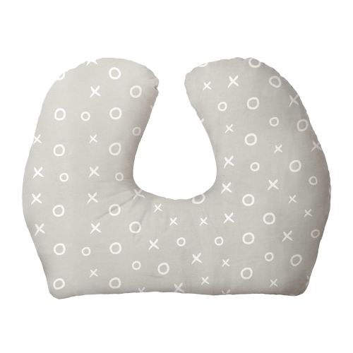Jolly Jumper Baby Sitter Nursing Cushion - Hugs & Kisses - Grey & White