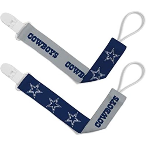 BabyFanatic Officially Licensed Unisex Pacifier Clip 2-Pack - NFL Dallas Cowboys - Officially Licensed Baby Apparel
