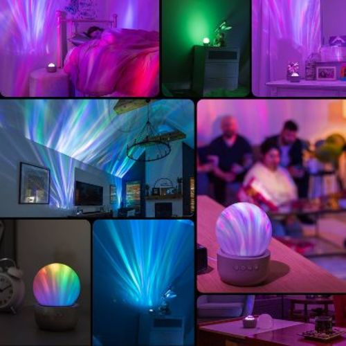 Motion Projection Inner Glow Orb Dimmable Color Changing Table Lamp - Enbrighten