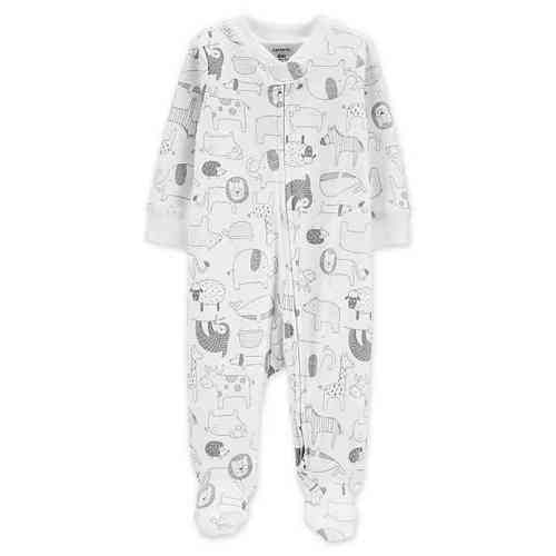 carter's® Size 3M Zip-Front Animals Sleep & Play Footie