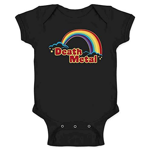 Pop Threads Death Metal Retro Rainbow 70s 80s Sarcastic Baby Toddler Kids Girl Boy T-Shirt