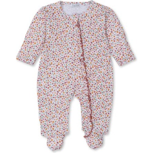 Floral Pima Cotton Zip Footie, 0-3M