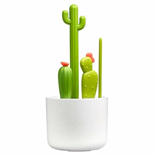 Boon Cacti Bottle Cleaning Brush Set (4pcs), Green - Green Cacti Set