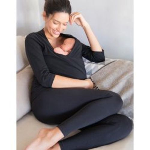 Black Cotton Skin to Skin Top