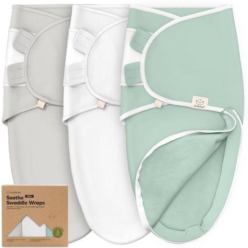 KeaBabies Newborn Swaddles with Zippers, 3pk Baby Swaddle (Sage, 3-6M) | Organic Cotton Swaddles for Newborn, Baby Swaddle 3-6 Months, Infant, Baby Girls, Boys, Soft & Durable, Easy Diaper Change