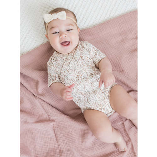 Marine Floral / Dusty Mauve / 0-3M