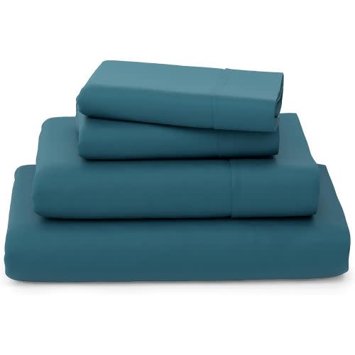 Cosy House Collection Luxury Bamboo Sheets - Blend of Rayon Derived from Bamboo - Cooling & Breathable, Silky Soft, 16-Inch Deep Pockets - 4-Piece Bedding Set - Full, Dark Teal