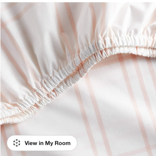 Stax Elegant Pink Yarn-Dyed Organic Cotton Baby Crib Fitted Sheet