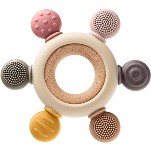 Baby Teething Toys for 0-6 6-12 Months, BPA Free Baby Teether Sensory Toys for Babies 0 3 6 9 12 18 Months, Newborn Infant Toys Gifts for 1 One Year Old Baby Boys Girls