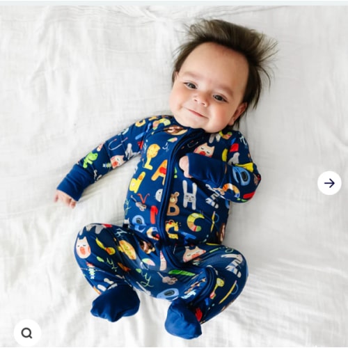 Navy Alphabet Friends Zippy - Little Sleepies